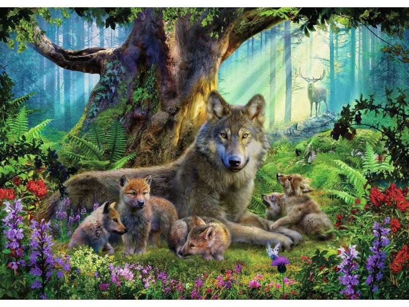 Ravensburger Famille de loups dans la Forêt