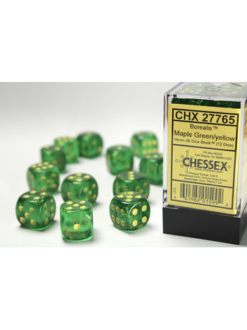 Chessex Brique 12 D6 Borealis Vert Érable/Jaune