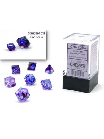 Chessex Set 7D Poly Mini - Nebula Luminary Nocturne/Bleu