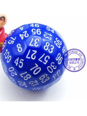 100 Sided Dice - Opaque Blue