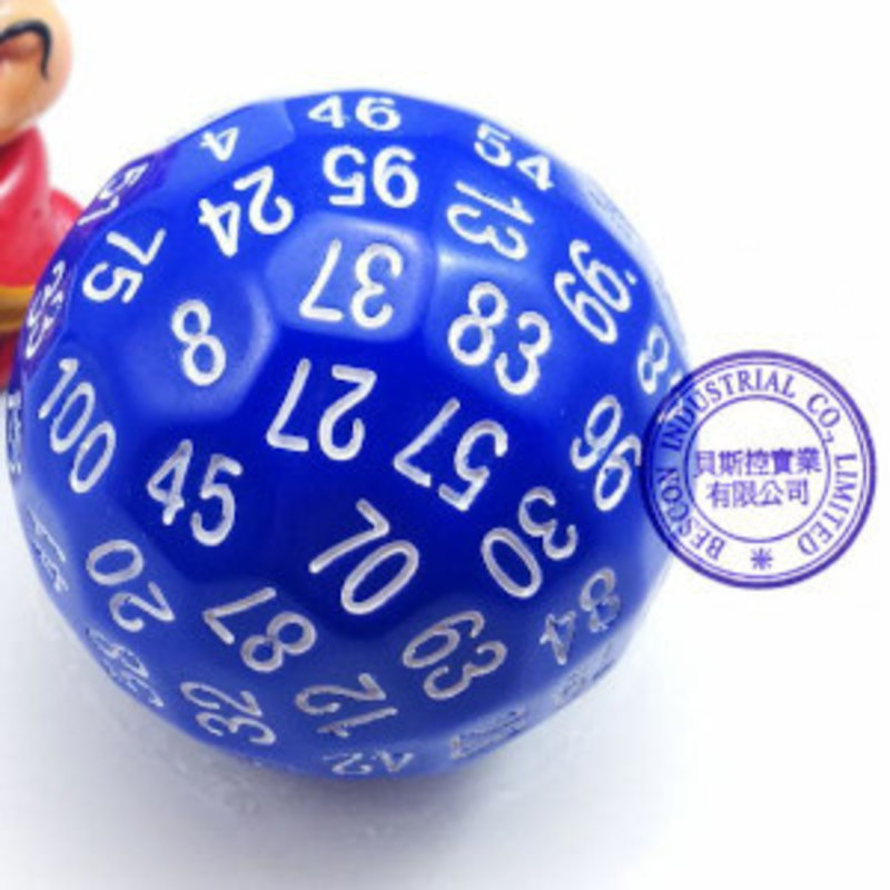 100 Sided Dice - Opaque Blue