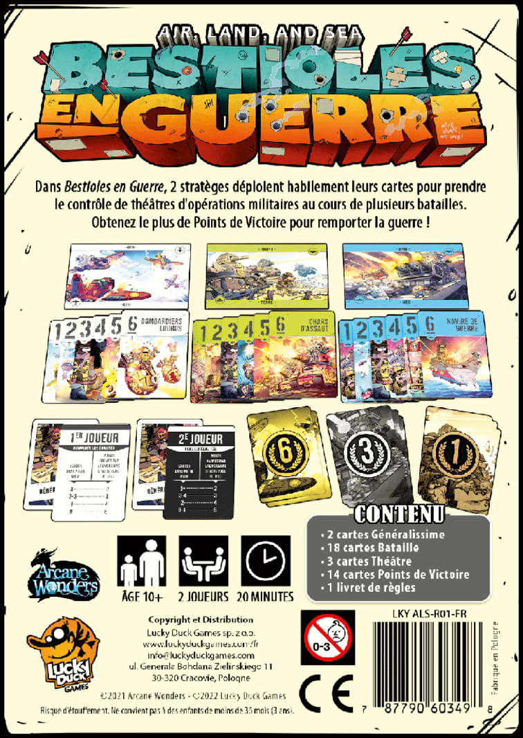 Lucky Duck  Games Bestioles en Guerre  (FR)