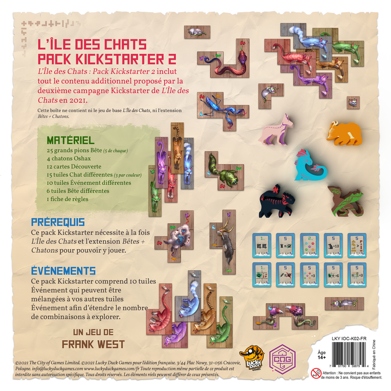 Lucky Duck  Games L'Ile des chats - Pack Kickstarter 2 (FR)