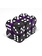 Brick 12 D6 Translucent purple with white dots