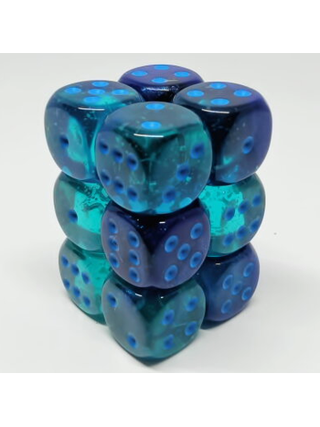 Chessex Brique 12 D6 Gemini Luminary Bleu/Bleu - Bleu Pale