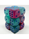 Chessex Brique 12 D6 Gemini Luminary Gel Green/Pink - Blue