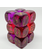 Chessex Brick 12 D6 Gemini Translucent Red/Purple - Gold