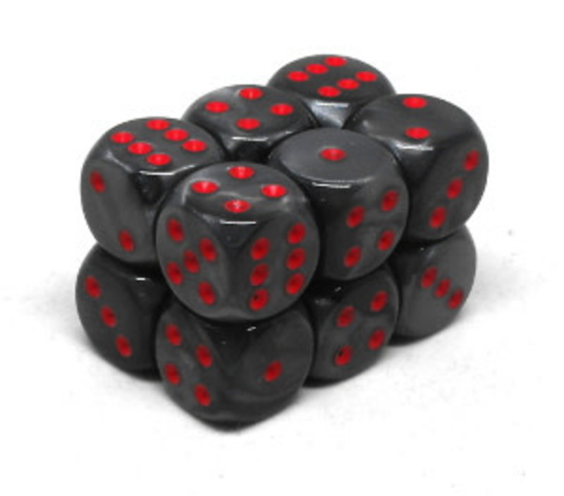 Chessex Brique 12 D6 Velvet Noir - Rouges