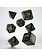 Q Workshop Call of Cthulhu Dice - Black with Glow in the Dark Numbers