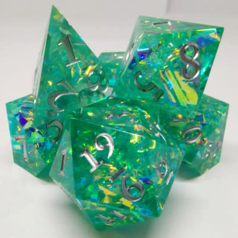 Désirable Games Prismatic Teal Sharp Dice Icicles