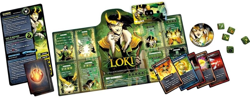 Lucky Duck  Games Marvel Dice Throne - Scarlet Witch VS Thor VS Loki VS Spiderman (FR)
