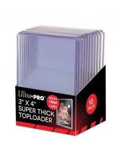 Ultra Pro Sleeves Super Thick Toploader 180PT Standard Size Clear