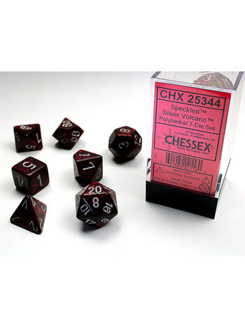 Chessex Ensemble 7D Poly - Picotés Volcan Argenté
