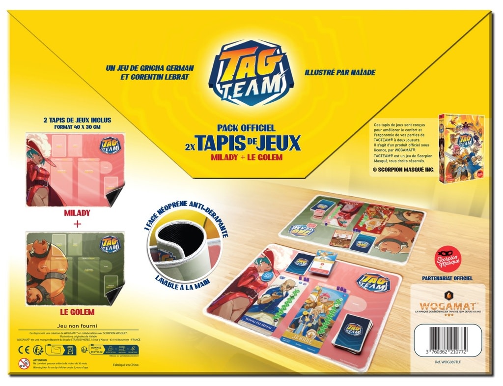 Wogamat Tag Team Tapis de jeu Milady Et Golem (FR)
