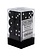 Chessex Set 12 D6 Opaque Black/White