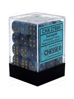 Chessex Ensemble 36 D6 Phantom-Teal/Gold