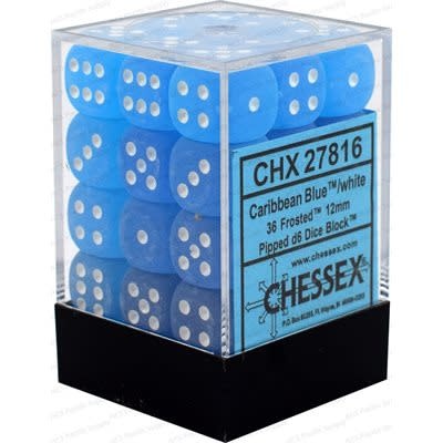Chessex Ensemble 36 D6 - Givré Bleu Caraïbes