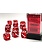 Chessex Set 12 D6 Translucent Red/White