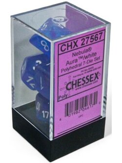 Chessex Set 7D Poly Aura/White