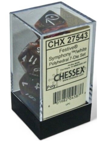 Chessex Set 7D Poly Festive Symphony/White
