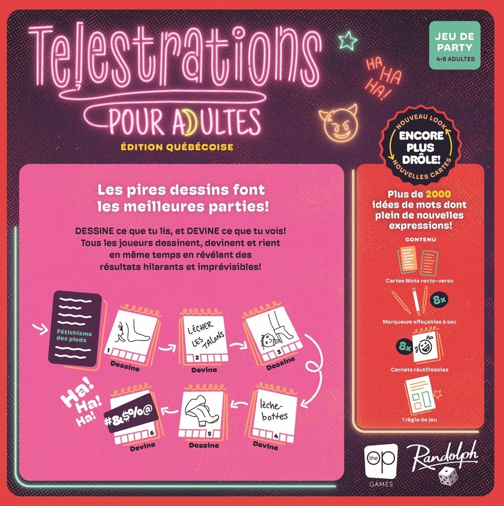 USAopoly Telestrations Pour Adultes Édition Québécoise (FR)
