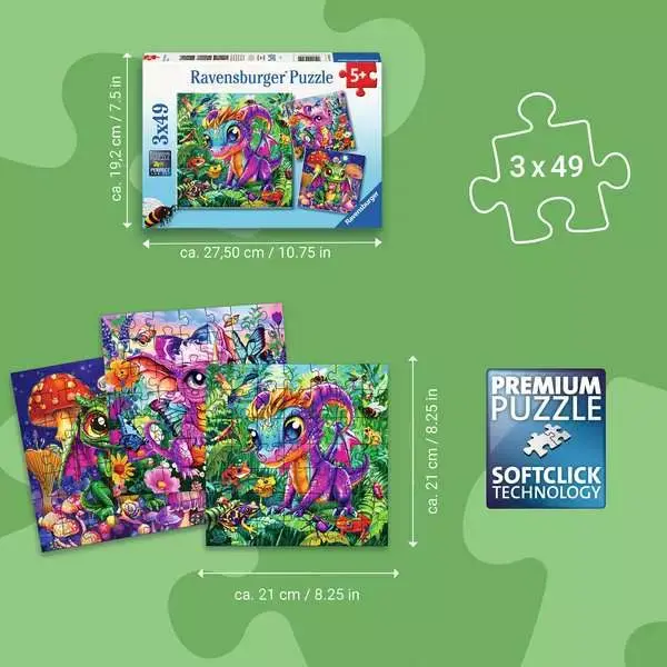 Ravensburger Baby Garden Dragons (3x49 PC)