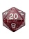 Metallic Dice Game D20 Acrylic 35mm Mega Ethereal Light Purple/White