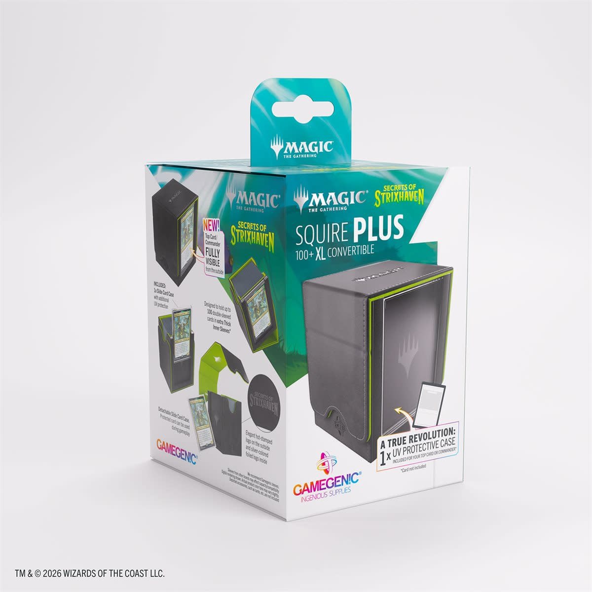 Gamegenic Gamegenic Deck Box - Secrets of Strixhaven Squire Plus XL Noir/Vert