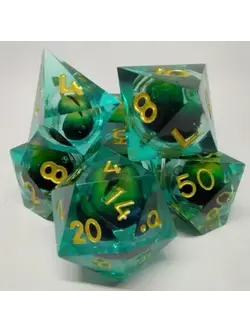 Bescon Set 7D Poly - Green Dragon Eye