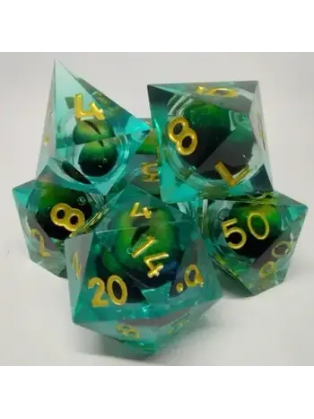 Bescon Set 7D Poly - Green Dragon Eye