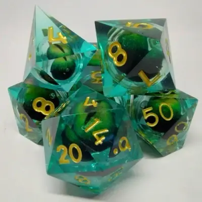 Bescon Set 7D Poly - Green Dragon Eye