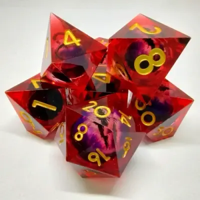 Bescon Set 7D Poly - Red Dragon Eye