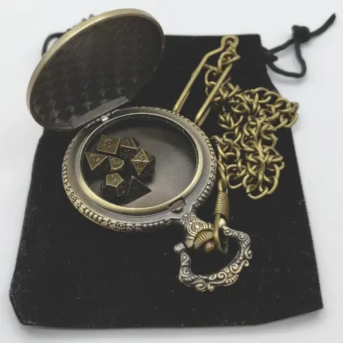 Metal Pocket Dice Case Mimic Gold