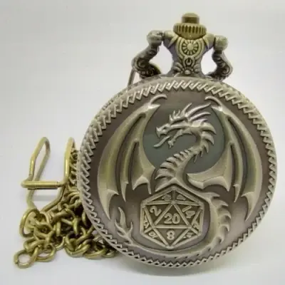 Metal Pocket Dice Case Golden Dragon