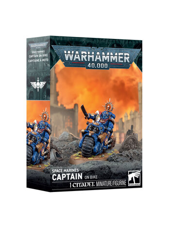 Warhammer 40K Space Marines - Captain on Bike