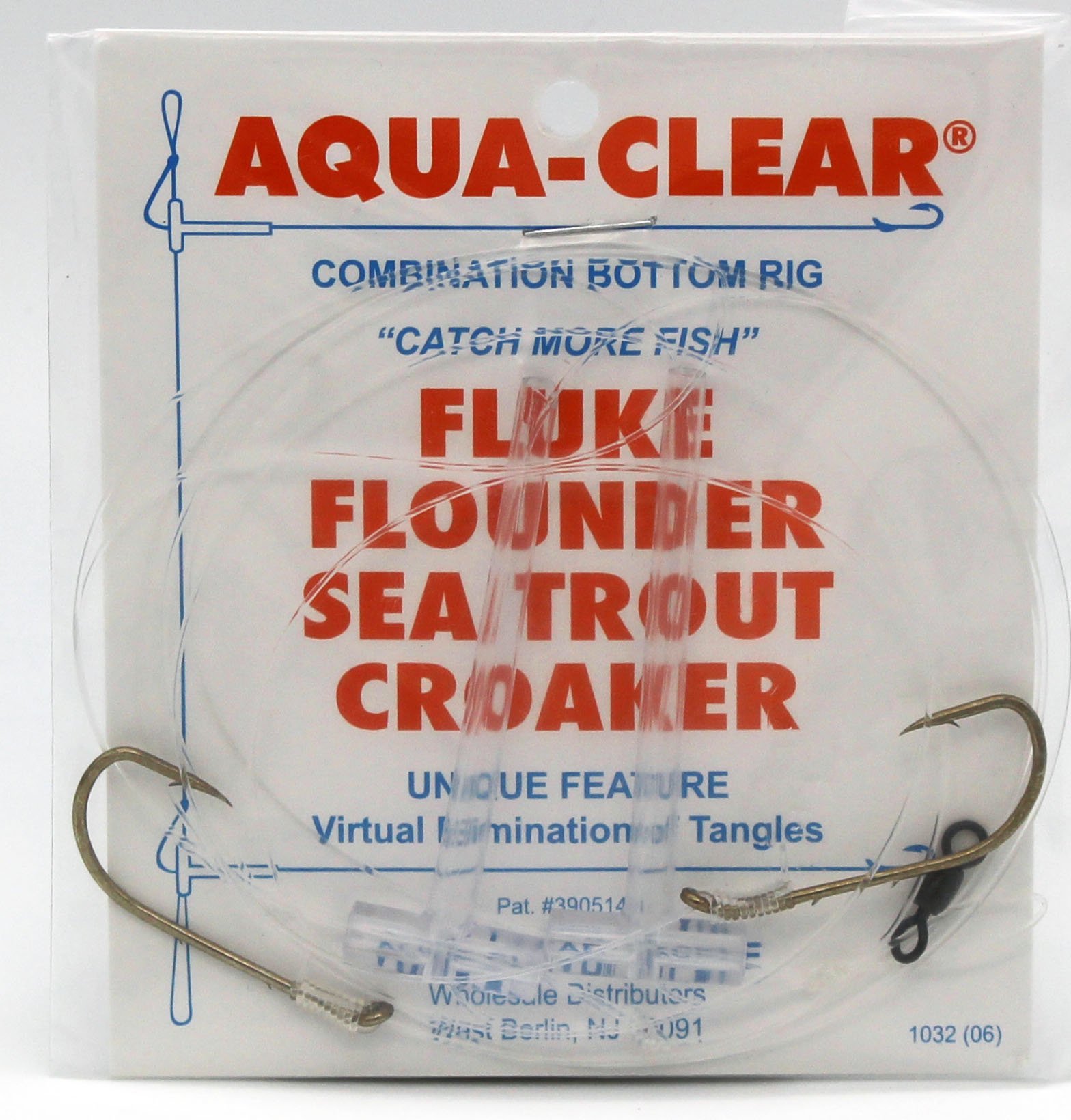 Aqua Clear Aqua-Clear FW-2 Hi/Lo Fluke/Weakfish 2/0 Bronze Beak Hooks Rig -  Fin-atics Marine Supply Ltd. Inc.
