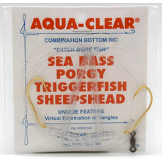 Aqua Clear Aqua-Clear SP-1 Hi-Lo Sea Bass/Porgy Rig - 1/0 Gold Beak Hooks
