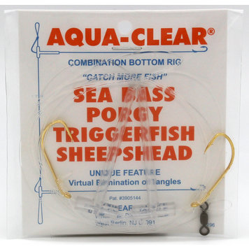 Aqua Clear Aqua-Clear SP-1 Hi-Lo Sea Bass/Porgy Rig - 1/0 Gold Beak Hooks