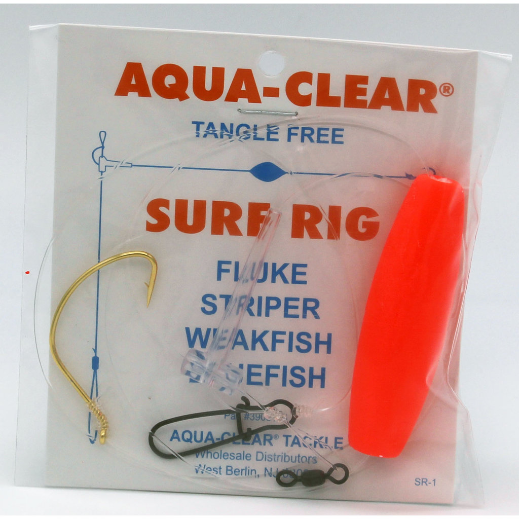 Aqua-Clear Tackle Aqua-Clear SR-1A Surf Rig - 3/0 Gold Wide Gap Hook & Red Float