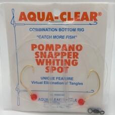 Aqua Clear Aqua-Clear PS-1 Pompano/Snapper Hi-Lo #4 Wide Gap Hooks Rig