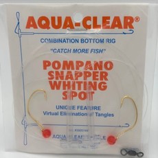 Aqua-Clear Tackle Aqua-Clear PS-1 Pompano/Snapper Hi-Lo #4 Wide Gap Hooks Rig