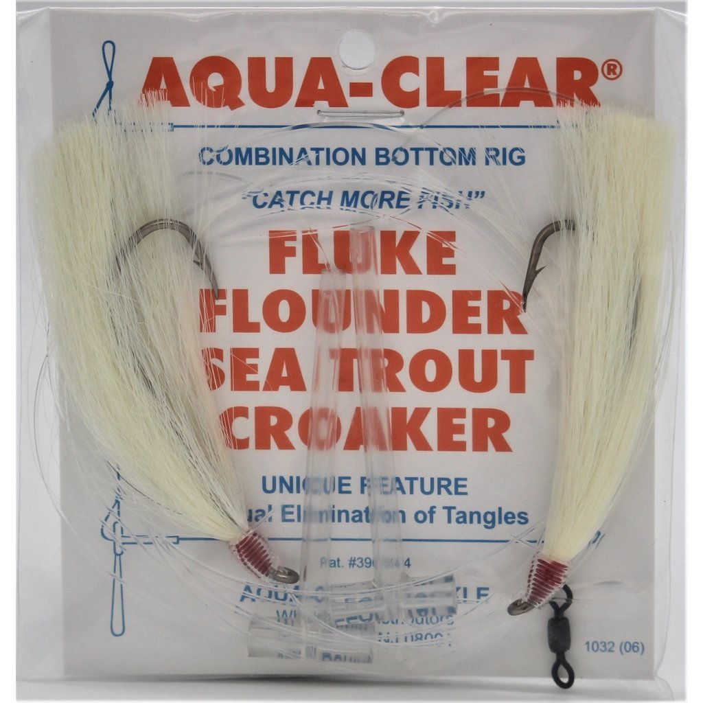 Aqua-Clear Tackle Aqua-Clear Hi-Lo Fluke/Weakfish Double Fishair & 3/0 Long Shank Hooks Rig