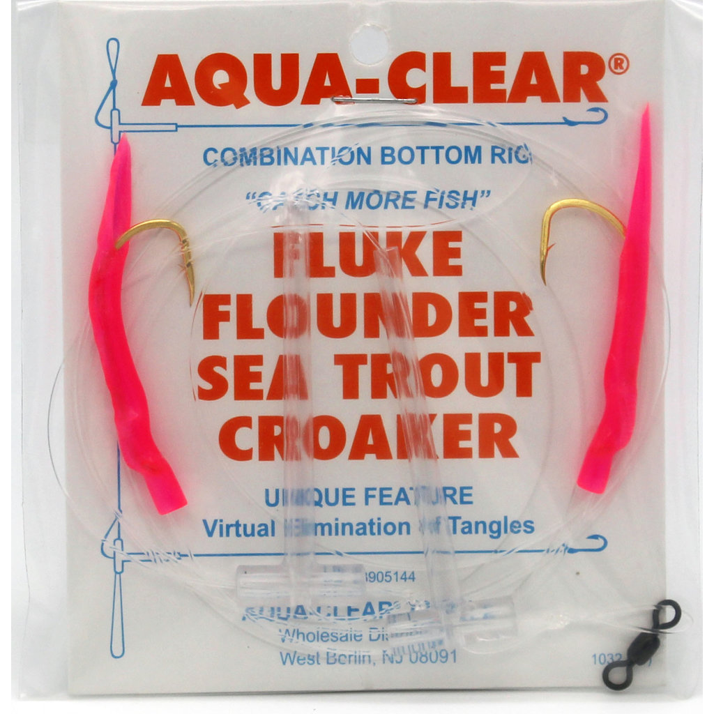 Aqua-Clear Tackle Aqua-Clear Fluke/Weakfish Hi-Lo Rig w/Tubes & 2/0 Gold Beak Hooks
