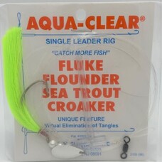 Aqua Clear Aqua-Clear Fluke/Weakfish 3/0 Single Nickel Wide Gap Hook w/XL Spinner & Fishair Rig