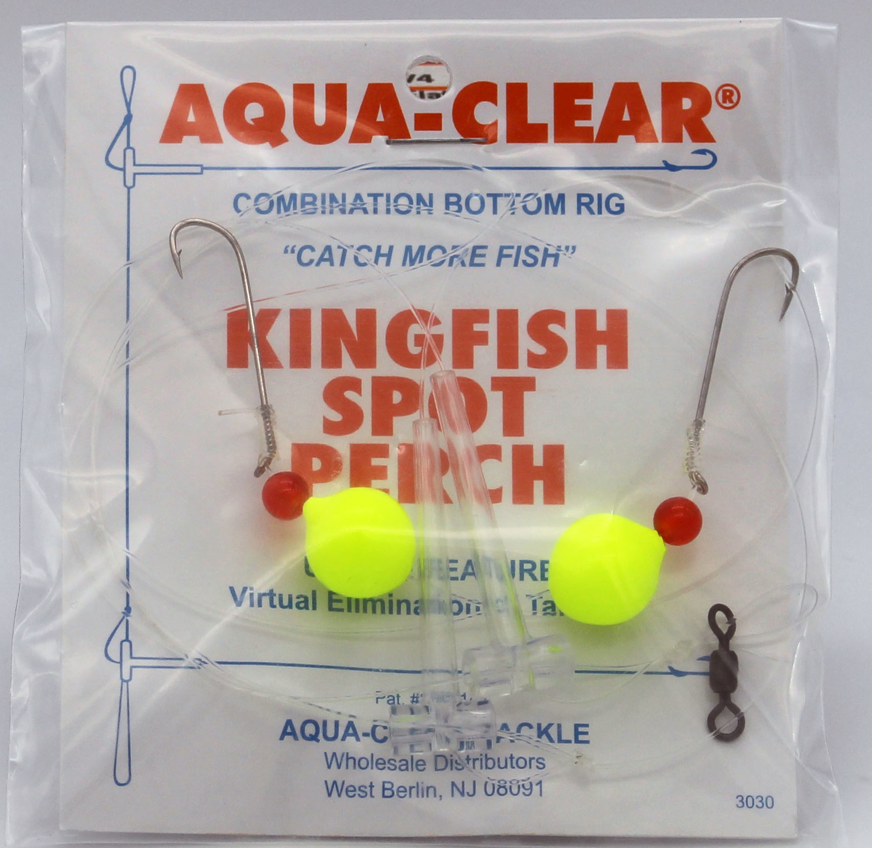 Aqua Clear Aqua-Clear Kingfish/Spot/Perch Hi-Lo Rig w/Floats #8