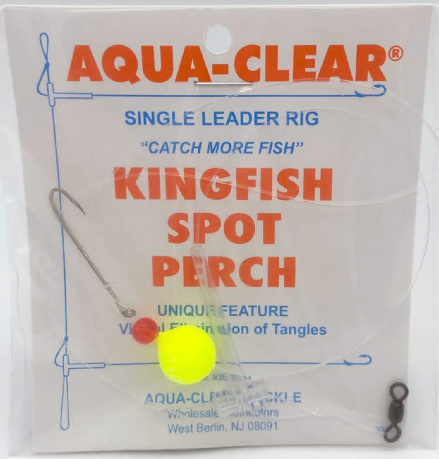 Aqua Clear Aqua-Clear Kingfish/Spot/Perch Single #8 Long Shank Hook Rig  w/Float - Fin-atics Marine Supply Ltd. Inc.