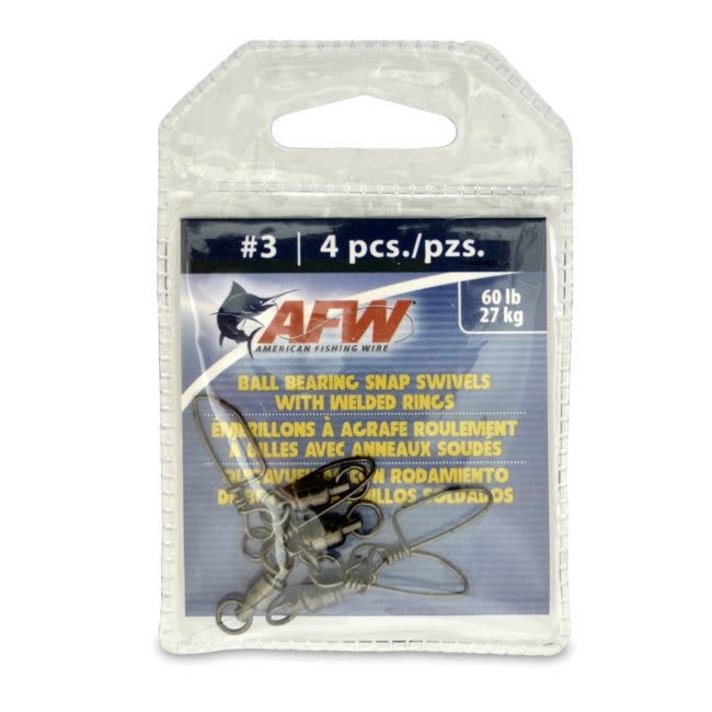 American Fishing Wire Coastlock Snap/Swivels 225Lb Bk 5Pc - 05660