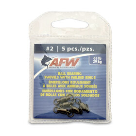 American Fishing Wire AFW Solid Brass Ball-Bearing Swivels w/Double Welded Rings - Gunmetal Black