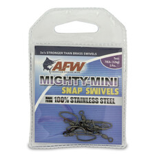 American Fishing Wire AFW Mighty Mini Stainless Steel Snap Swivels - Gunmetal Black