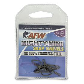 American Fishing Wire AFW Mighty Mini Stainless Steel Snap Swivels - Gunmetal Black